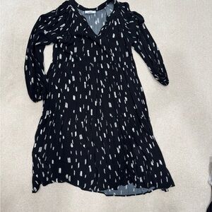 Carly Jean Los Angeles Brushstroke Print Midi Dress